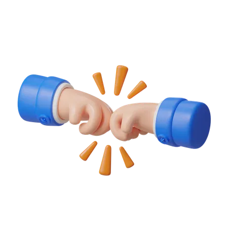 Gesto de golpear el puño con la mano  3D Icon