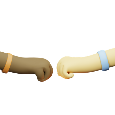 Gesto de choque de puños  3D Icon