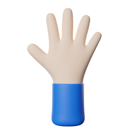 Gesto de cinco dedos  3D Icon