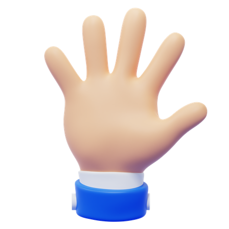 Gesto de mão com cinco dedos  3D Icon