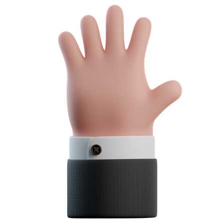 Gesto de mão com cinco dedos  3D Icon