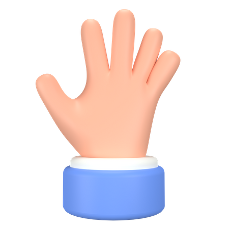 Gesto de cinco manos  3D Icon