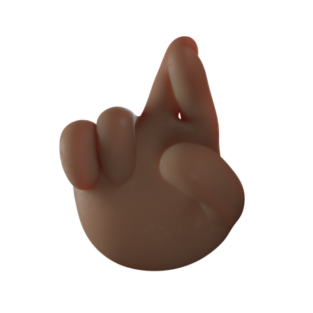 Gesto con el dedo cruzado  3D Illustration