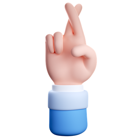 Gesto con el dedo cruzado  3D Icon