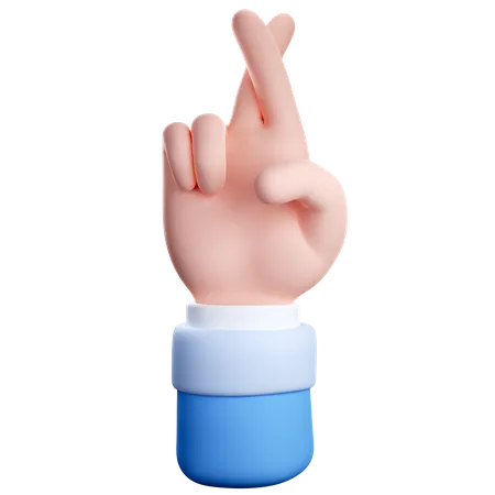 Gesto con el dedo cruzado  3D Icon