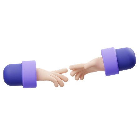 Gesto de cuidado com a mão  3D Icon