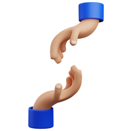 Gesto de cuidado con la mano  3D Icon