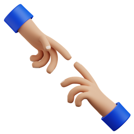 Gesto de cuidado con la mano  3D Icon