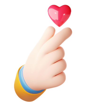 Dê amor gesto com a mão  3D Icon