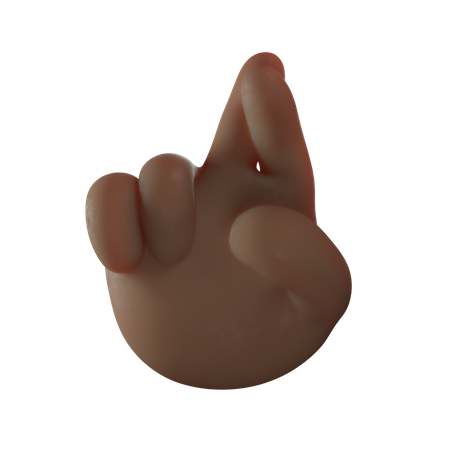 Gesto de dedo cruzado  3D Illustration