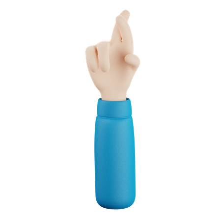 Gesto de dedo cruzado com a mão  3D Icon
