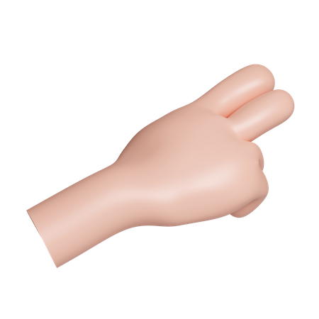Gesto de dedo com a mão direita  3D Icon