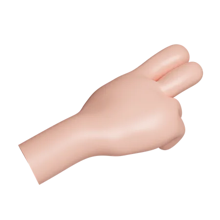 Gesto de dedo com a mão direita  3D Icon