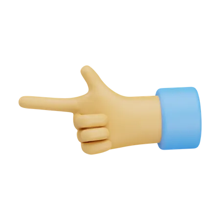 Gesto de dedo com a mão esquerda  3D Icon