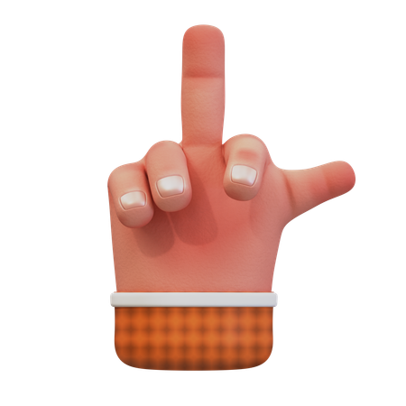 Gesto de dedo médio e polegar  3D Icon
