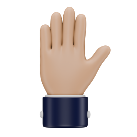 Gesto de detener la mano  3D Icon