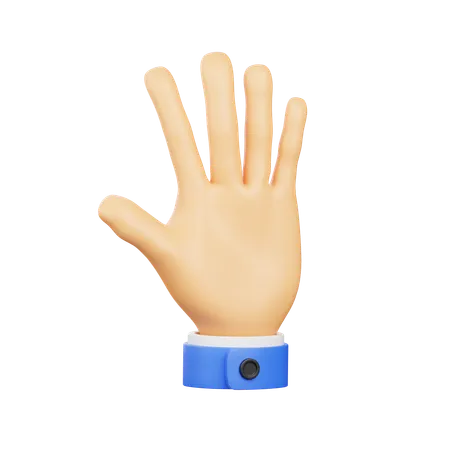 Detener el gesto de la mano  3D Icon