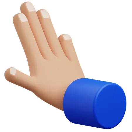 Gesto de empujar la mano  3D Icon