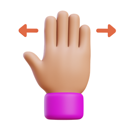 Gesto de extender la mano  3D Icon