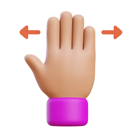 Gesto de extender la mano  3D Icon