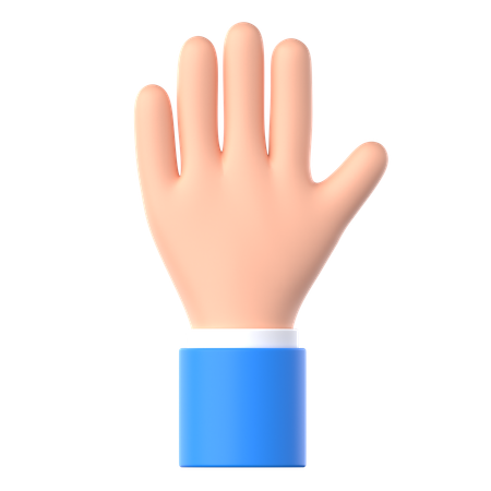 Gesto de la mano de cinco dedos  3D Icon