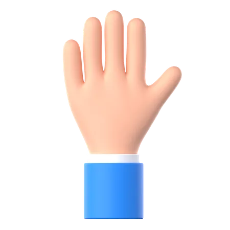 Gesto de la mano de cinco dedos  3D Icon