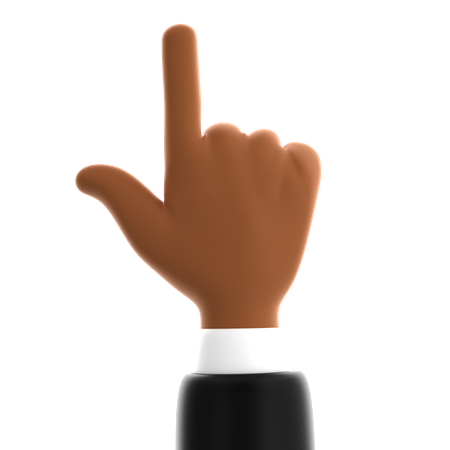 Gesto de la mano con el dedo señalador  3D Icon