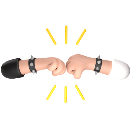 Gesto de la mano con el puño  3D Icon