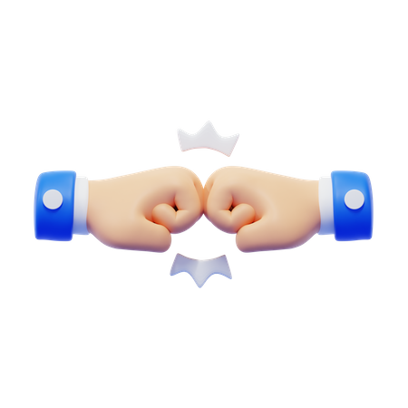 Gesto de la mano con el puño  3D Icon