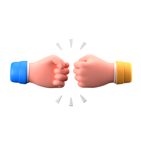 Gesto de la mano con el puño  3D Icon