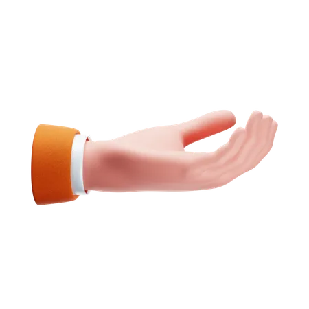 Gesto de la mano con las palmas hacia arriba  3D Icon