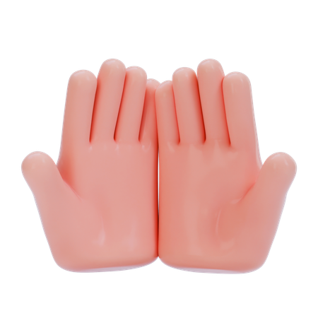 Gesto de la mano con las palmas hacia arriba  3D Icon