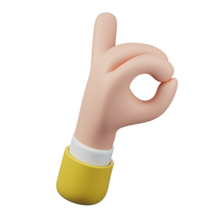 Gesto de la mano del búho  3D Icon