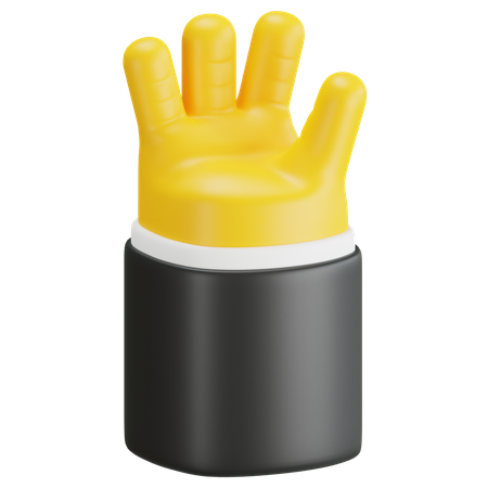 Gesto de la mano palma  3D Icon