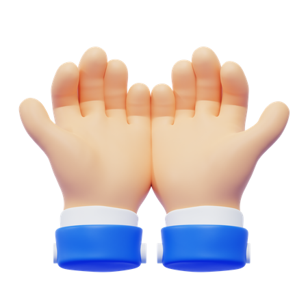 Rezar gesto de la mano  3D Icon