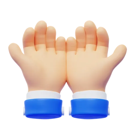 Rezar gesto de la mano  3D Icon