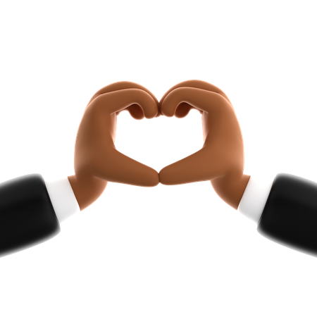 Gesto de la mano del corazón  3D Icon