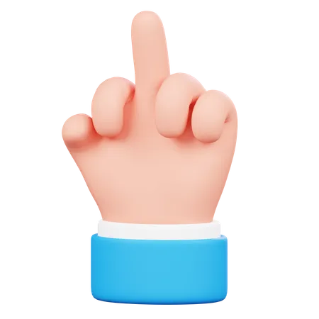 Gesto de la mano con el dedo medio  3D Icon