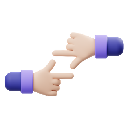Gesto de la mano del marco  3D Icon