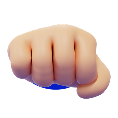 Gesto de la mano del puño entrante  3D Icon