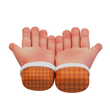 Gesto de la mano orando  3D Icon