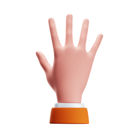 Gesto con la mano extendida con el dedo  3D Icon