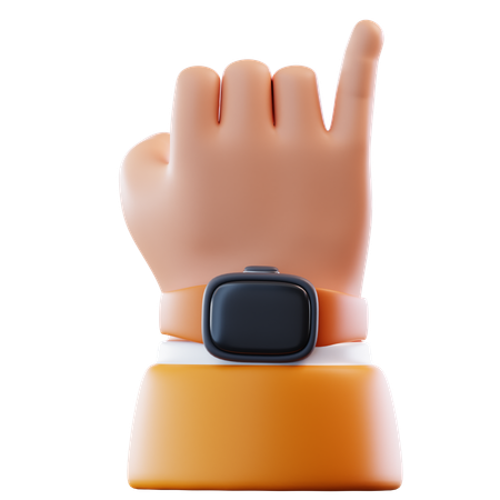 Gesto de la mano con el dedo meñique  3D Icon
