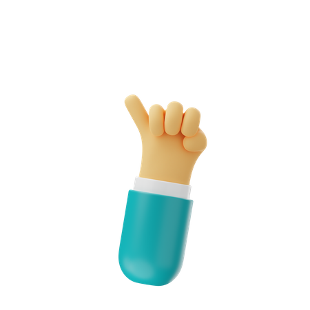 Gesto de la mano meñique  3D Icon