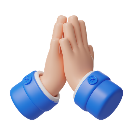 Gesto de la mano namaste  3D Icon