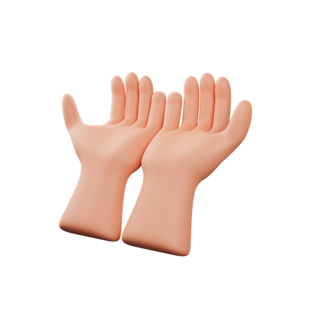 Gesto de la mano orando  3D Icon