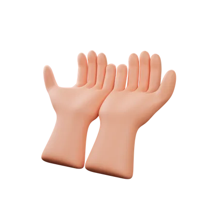 Gesto de la mano orando  3D Icon