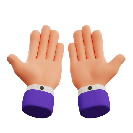 Gesto de la mano orando  3D Icon