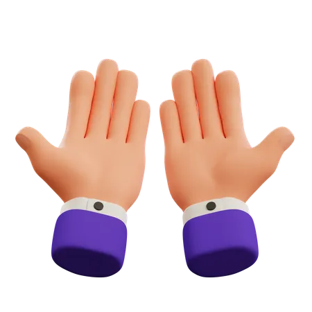 Gesto de la mano orando  3D Icon