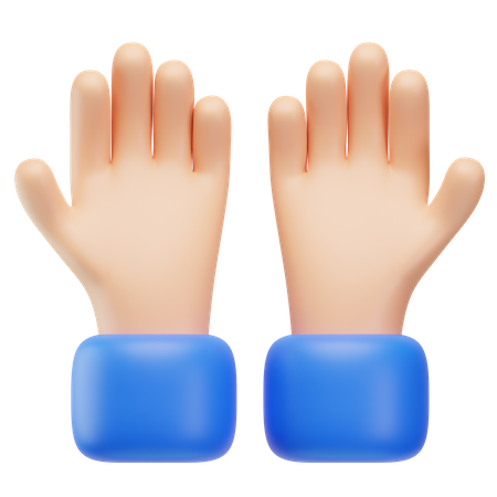 Gesto de la mano orando  3D Icon